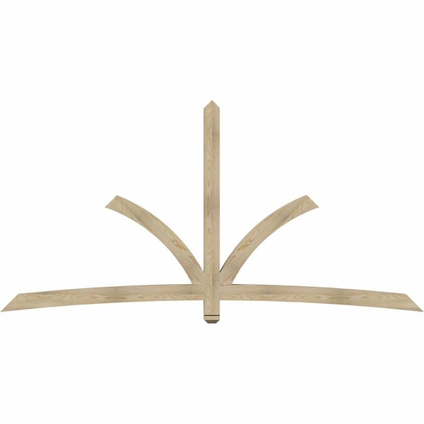 Ekena Millwork Davenport Rough Sawn Timber Gable Bracket, Douglas Fir, 108"W x 54"H x 4"D x 4"F, 12/12 Pitch GBW108X54X0404DAV00RDF - main